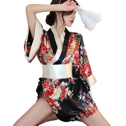 Sakura Seduction: Japanese-Inspired Floral Robe Set