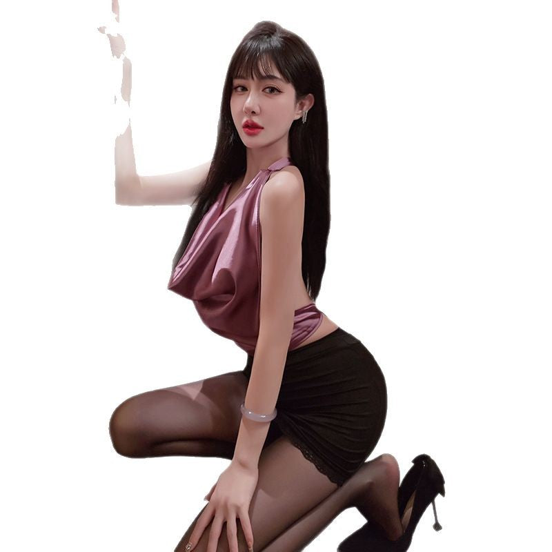 After-Hours Secretary: Halter Neck Seduction Set