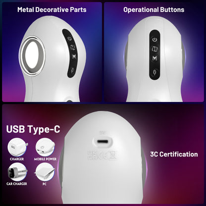 CyberThrust™ 3-in-1 Smart Masturbator – Auto Stroke + Rotation + Burst Mode