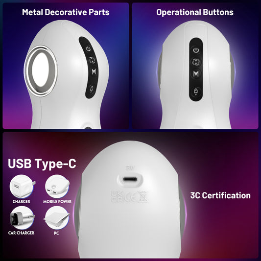 CyberThrust™ 3-in-1 Smart Masturbator – Auto Stroke + Rotation + Burst Mode