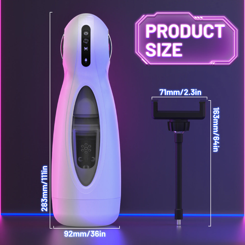 CyberThrust™ 3-in-1 Smart Masturbator – Auto Stroke + Rotation + Burst Mode